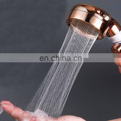 Handheld High Pressure Turbo Fan Shower Head Stop Button Filter Hand Shower With Turbocharged Blades photo-2
