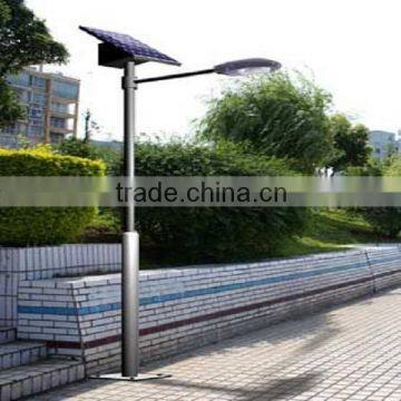 LED Light Source and Toughened Glass Lampshade Material integrated solar street light