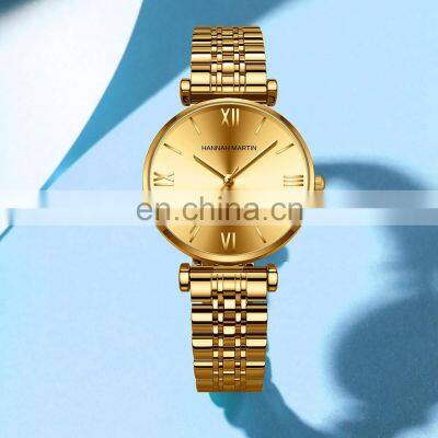 HANNAH MARTIN 1522 Womens Quartz Watch Luxury Bracelet Gold Waterproof Ladies Watch photo-5