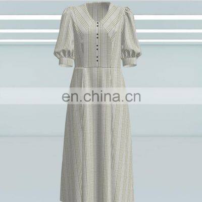 Best Sale BCI Cotton Yarn Dyed Seersucker Design photo-2