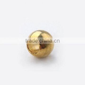 fashion Jewelry findings Smooth Brass Beads Two Hole Diameter 10mm Hole 5mm