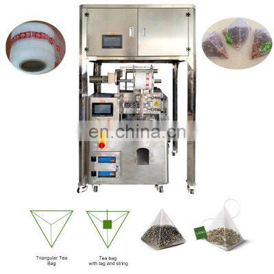 Automatic tea bag packing machinery black tea  triangle bag and  flat bag packing machine