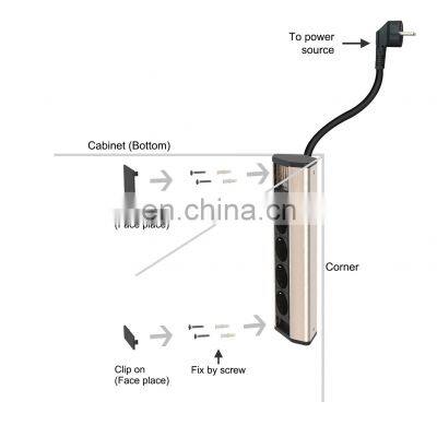 German Aluminium Socket for Cabinet photo-4