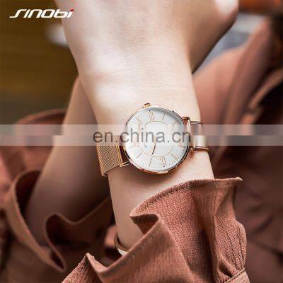 SINOBI Women Watches Unique Design Dial Quartz Clock Fashion Women Dress Wristwatch Montre Femme Stylish Quartz Ladies Watches photo-2