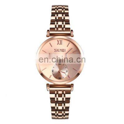 SKMEI 9198 Quartz Watch Movement 2020 Stylish Stainless Steel Couple Watch