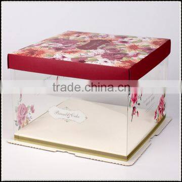 custom made fancy Luxury cardboard Coated paper cake box