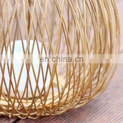 Home Decoration Mini Bamboo Candle Holders Natural Lantern Centerpiece Candle Jar Cheap in Bulk European Style Vietnam Supplier photo-5