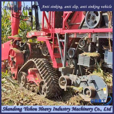 Corn Harvester Modified With Triangular Track Wheels for Anti Slip and Anti Sinking photo-3