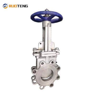 [Ruoteng] High Quality Stainless Steel Valve Manual Operate Knife Gate Valve With Wheel Handle photo-4
