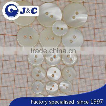 Flat 2 Holes White Color Trocas Shell Button photo-3