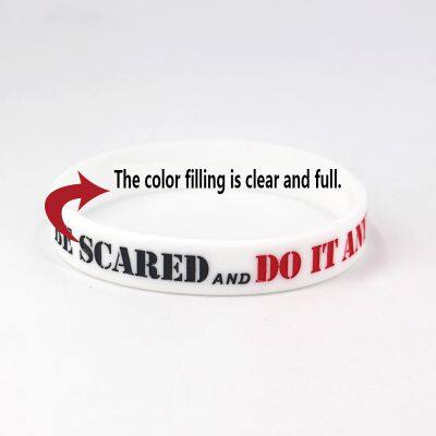 Factory Price in Stock Motivational Embossed Silicone Wristband Sport High Quality NOTHING COMES EASY Games Silicone Bracelet photo-3
