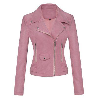 Spring Women's Vintage Black Casual Fashion Stylish Custom Motorcycle Jacket for Women photo-4