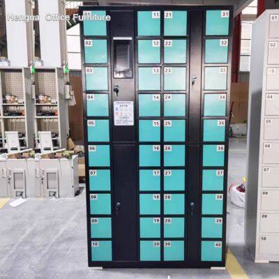 Fortgeschrittener digitaler Schließfachschrank mit Touchscreen-Schnittstelle, 42 Türen, Lösung für die Aufbewahrung von Patientenbesitztümern in Krankenhäusern und medizinischen Einrichtungen photo-4