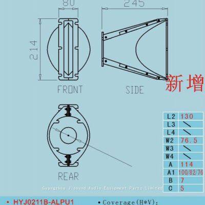211C-2 Inch Throat Waveguide Tweeter Speaker Horn Line Array Accessories photo-3