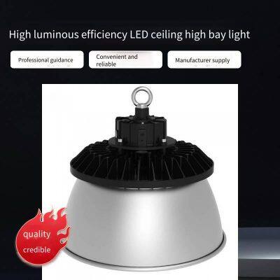 High Luminous Efficacy 3cct Dip Switch Adjustable Power Led High Bay Light (ufo Shape) for High Ceiling Warehouses With 0-10v Intelligent Dimming Function