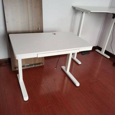 Mns Electric Standing Desk - Hand Lift Glass Study Table for Office Furniture with Linear Actuator for Enhanced Work Experience