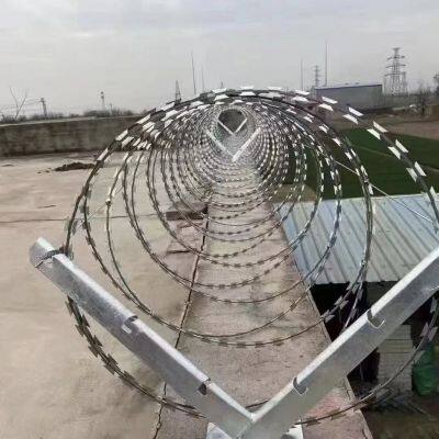 High-Strength Galvanized Concertina Razor Wire for Security Fencing and Perimeter Protection