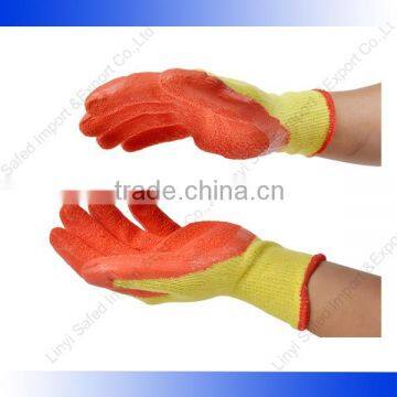 YC-L-03 latex coated anti-skid safety glove,coated with latex glvoe.