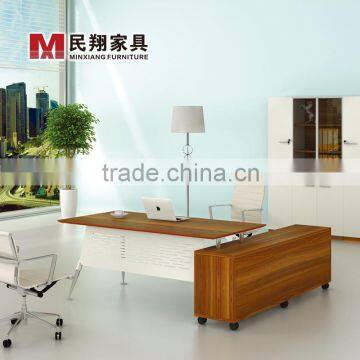 Contemporary design white modern executive office desk with file cabinet wholesale