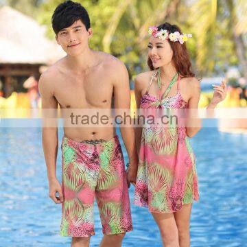 Printed new cheap price design beach shorts 4 way stretch fabric