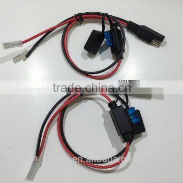 Custom UL 1015 16AWG Red and Black Wire Mold Fuse Holder and Install 15A Trailer Wire Harness photo-3