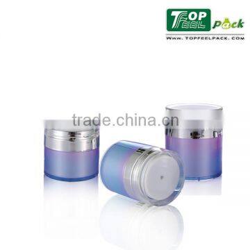 Transparent Empty Acrylic Double Wall Cosmetic Plastic Jars with Airless Pump 50g