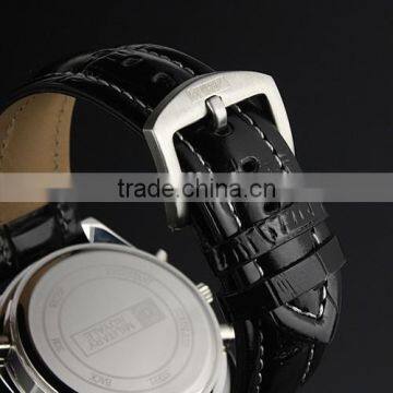 MR008 Brand New Mens Man Design Army Military Gold Color Face Analog Digital Multi Function Sport Leather Wrist Watch photo-5
