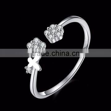 Simple sterling silver open rings for women                        
                                                                                Supplier's Choice