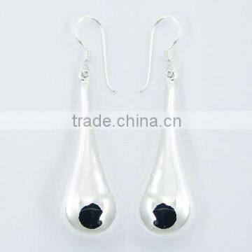 Sterling Silver Dangle Earrings In Drop Shape