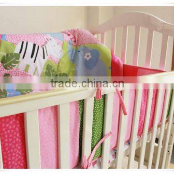 Pink Animals Baby Fitted Bed Skirt From Professional Manufacturer photo-6