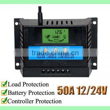 50 Amps solar panel charge controller, 12 Volts, 24 Volts, CY50A