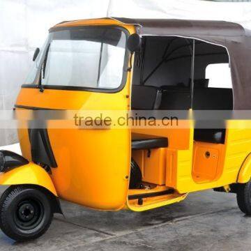 2015 newest model CNG gasoline auto taxi passenger tricycle three wheel bajaj for Bangladesh, India,Afirca market for sale