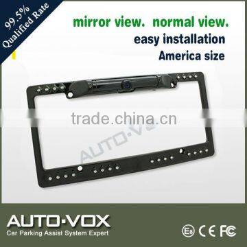 Fashion rearview license-plate camera with LED lights for American cars