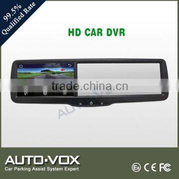 FCC CE Rearview Mirror Car DVR With Monitor GPS for Cars