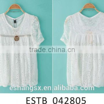 Ladies chiffon short sleeve sexy t-shirt