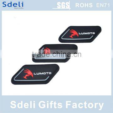 Custom company branding logos soft pvc sewing garment labels