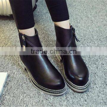 Hot selling boots women leather winter white boots for women with low price XT-DA0759