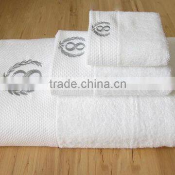 100% cotton white hotel bath towels 80*160cm 800g 16s