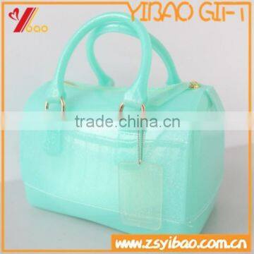 Custom fashion shopping special tote bag/double root Silicone women hand bag