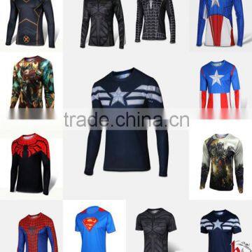 All super hero sublimation long sleeves compression wear