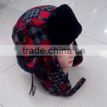 China manufacture wholesale fur hat/ russian style fur hat/ faux fur wolf head hat