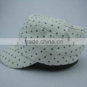 Classic polka dot military cap