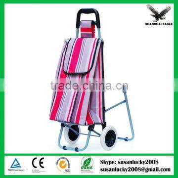 Foldable shopping trolley bag with three roller (directly from factory)