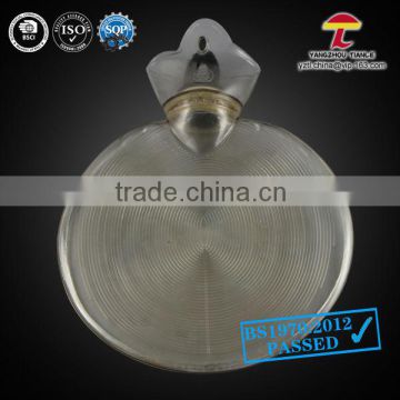 transparent circle shaped PVC BS 1000ml hot water bottle