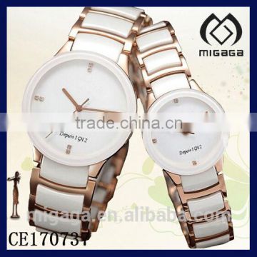 fashion pair watch set for ladies and gentlemen ceramic strap*ceramic pair watch set