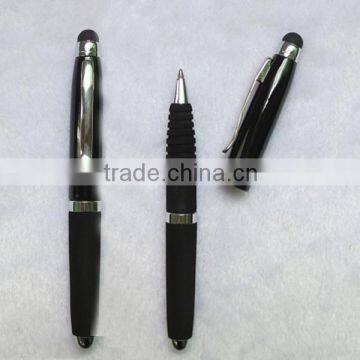 black color EVA mini ballpoint pen with stylus touch screen pen