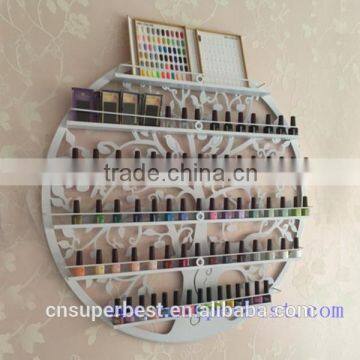 Wall mounted acrylic material clear acrylic nail polish display manufacturer from China