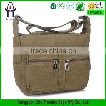 Customized vintage men canvas shoulder bags , casual messenger bags