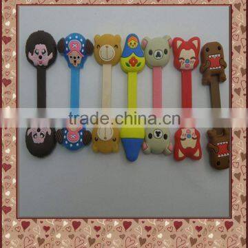 cartoon rubber custom good quality custom cute and funny custom earphone clip