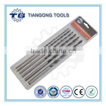 Black and white finish 6pcs long length wood drill bits for laminates